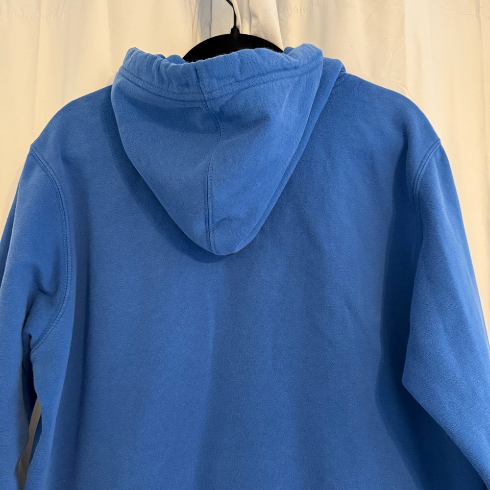 The North Face Blue Logo Hoodie Pullover Fleece Mens Medium - Picture 7 of 13